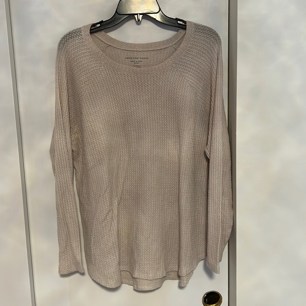 American Eagle Outfitters Cream Long Sleeve Size XL